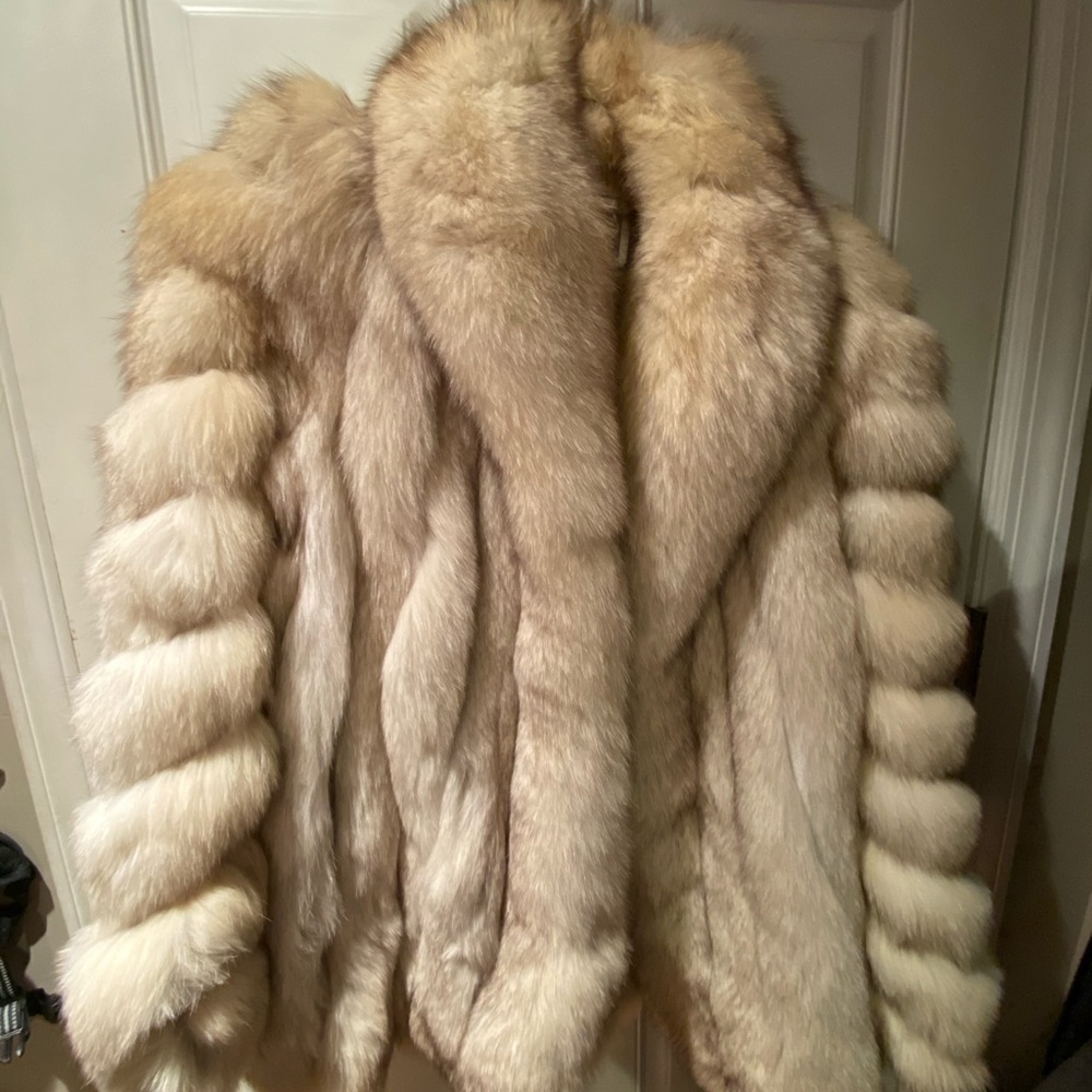 Real fox fur vintage jacket